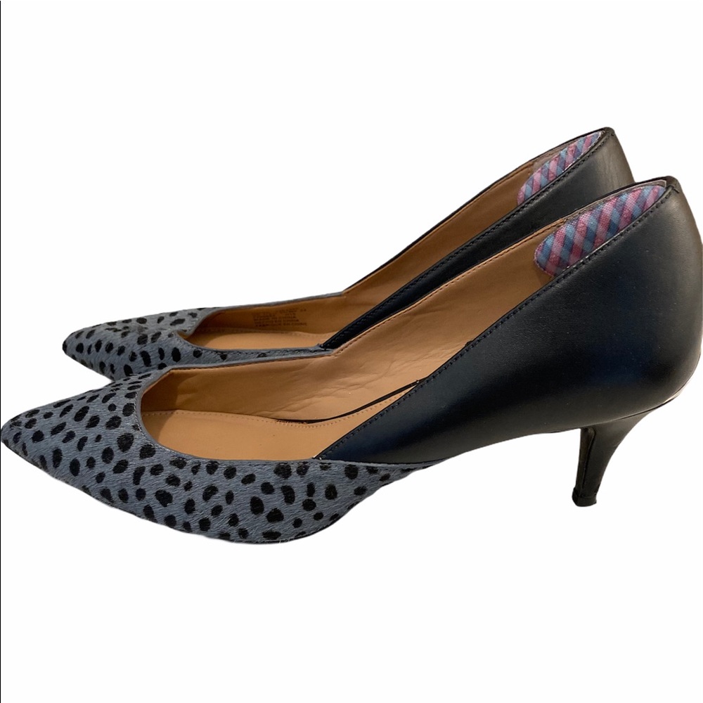 Calvin Klein Grey/Black Spotted Leopard Heel 7